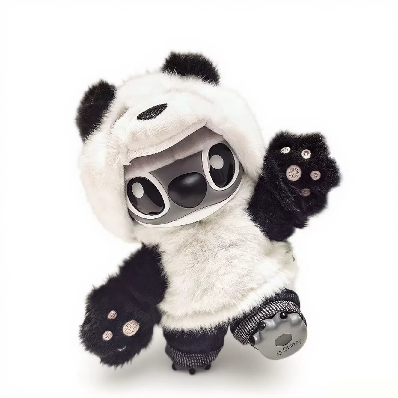 Limited Edition Genz Street Series Panda Stitch Vinyl Plush Keychain - Collectible Charm for Fans!